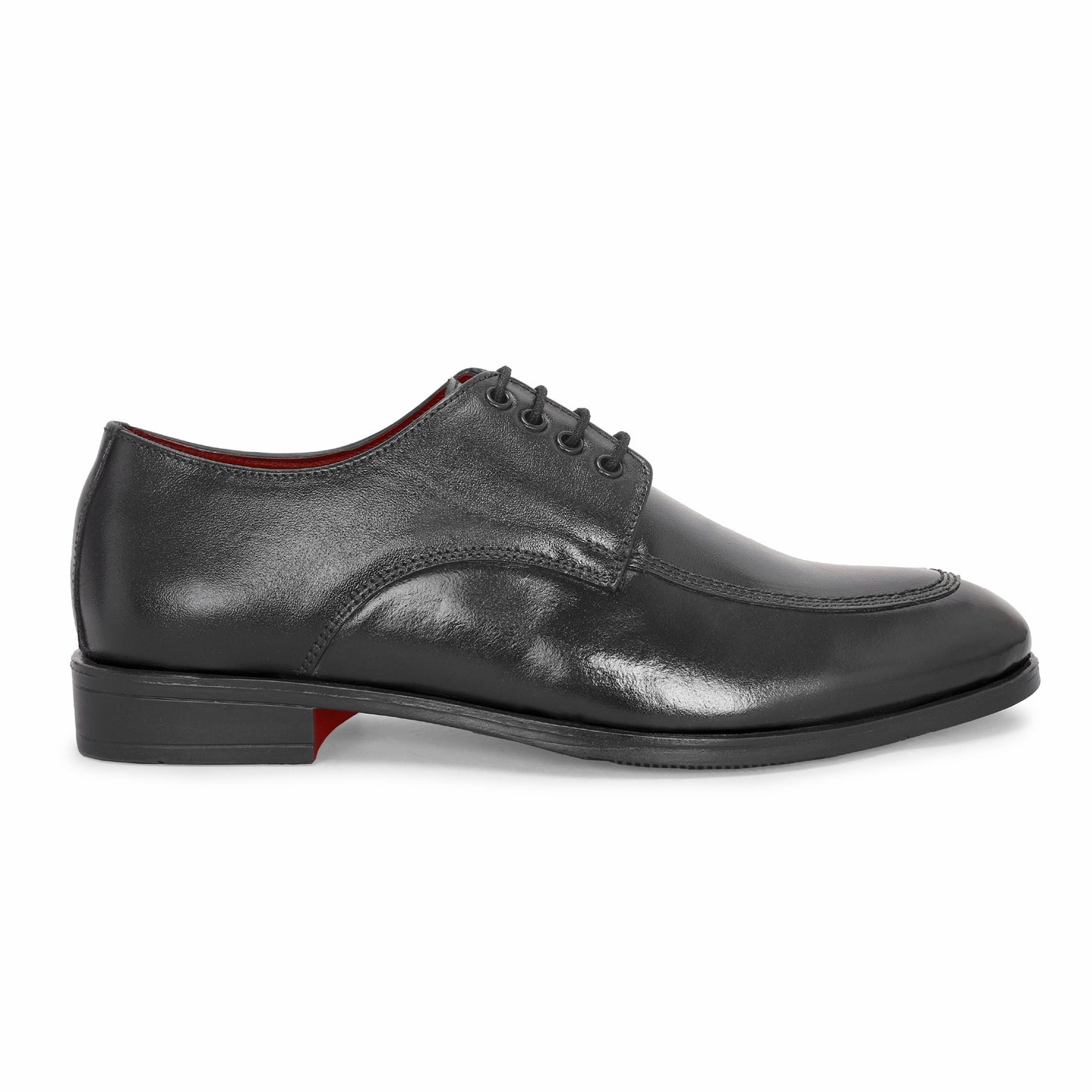MATR Red Series Men’s Black Leather Apron Toe Derby Shoes
