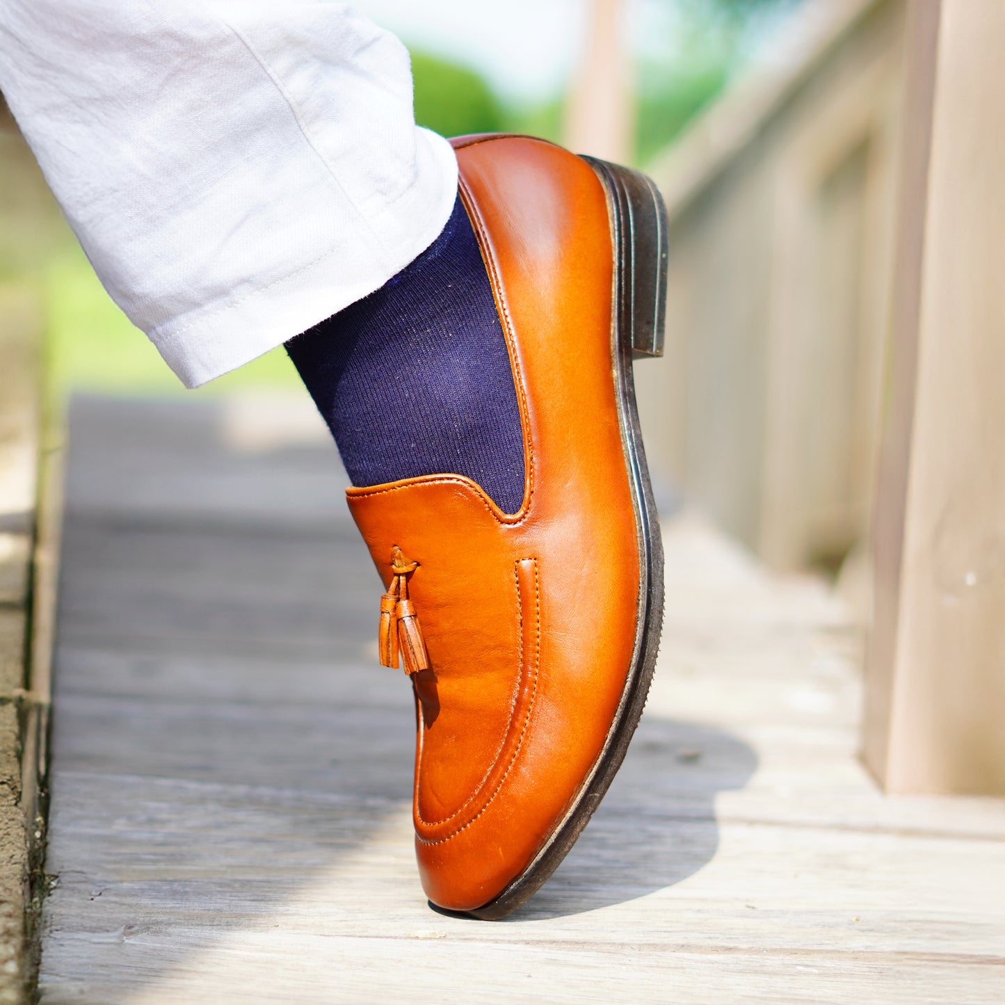 MATR Fest Men’s Tan Leather Tassel Loafers Handcrafted Luxury Slip-Ons