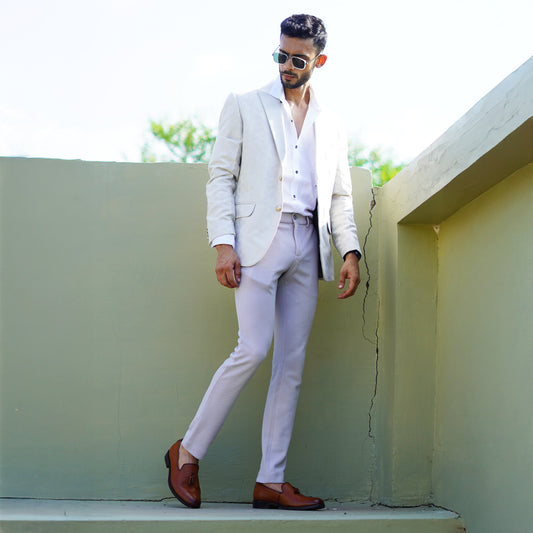 MATR Fest Men’s Tan Embossed Leather Tassel Loafers