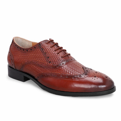 MATR Cosmo Men's Tan Brogue Leather Shoes
