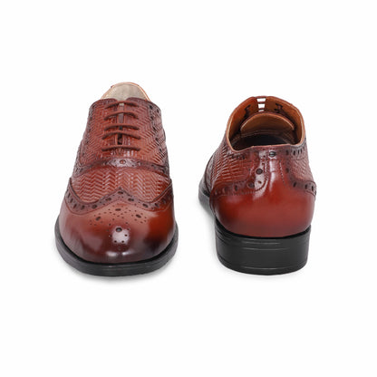 MATR Cosmo Men's Tan Brogue Leather Shoes