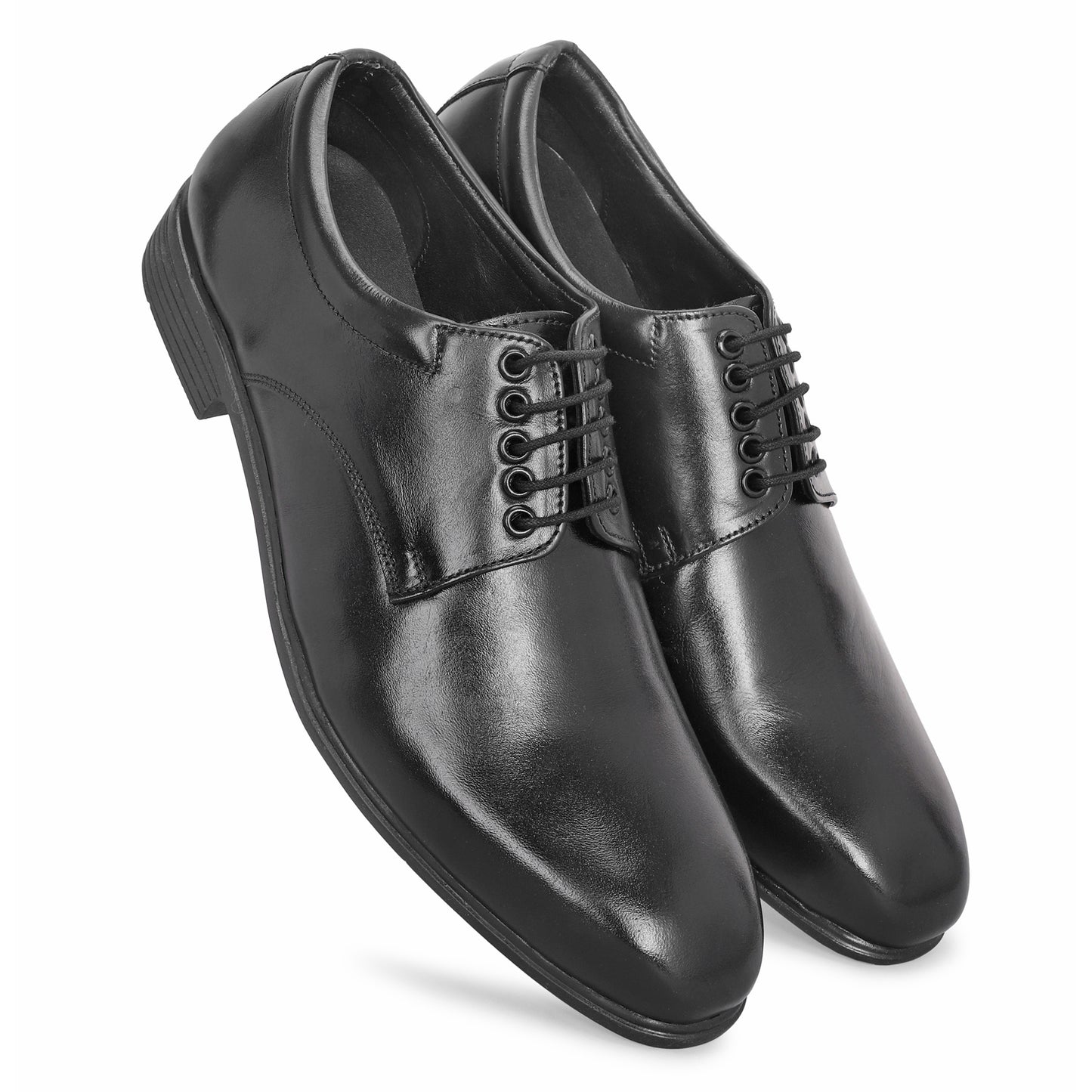MATR Mains Men’s Classic Black Leather Derby Shoes