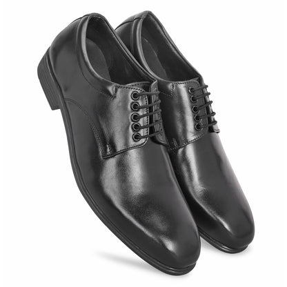 MATR Mains Men’s Classic Black Leather Derby Shoes
