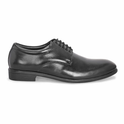MATR Mains Men’s Classic Black Leather Derby Shoes