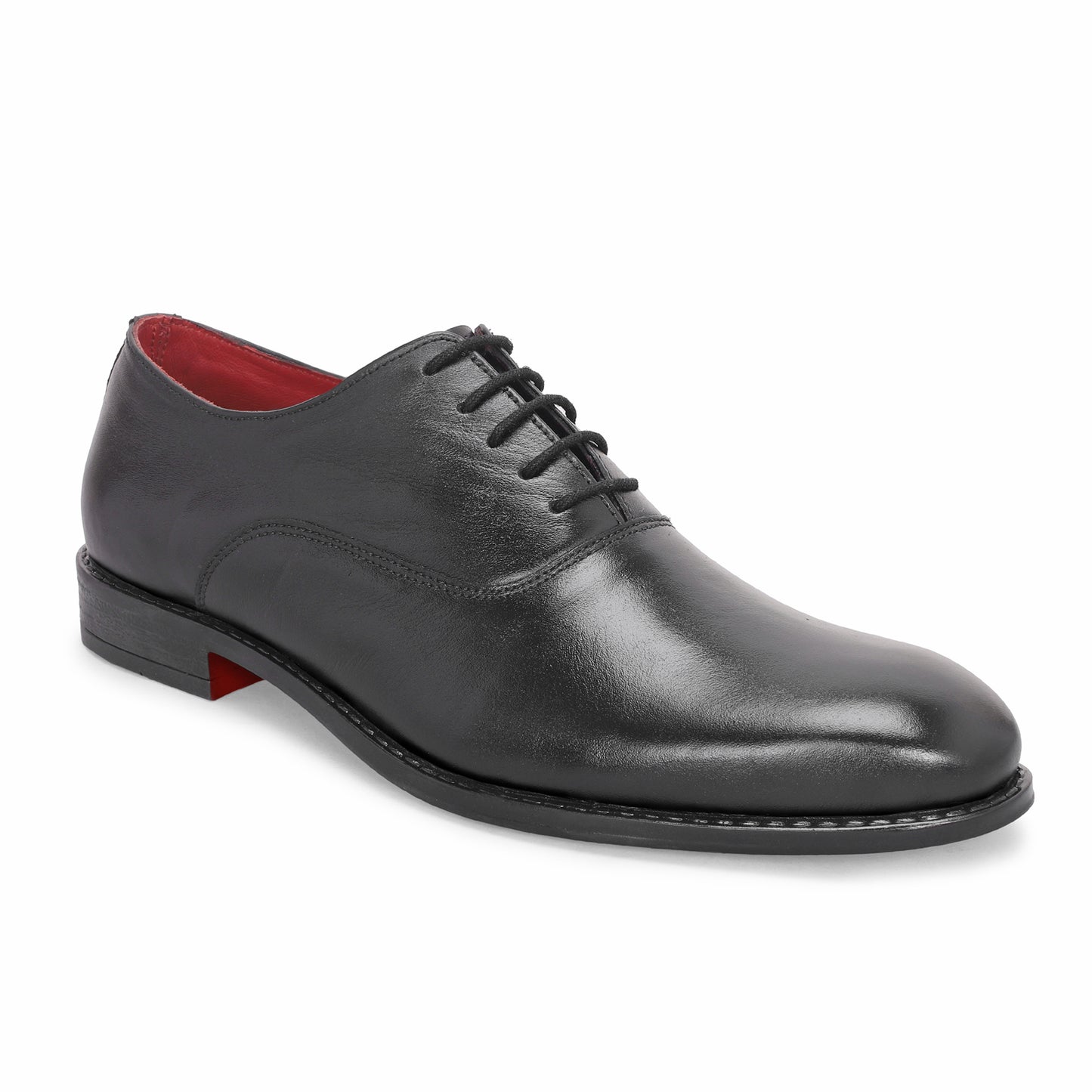 MATR Red Series Men’s Classic Black Leather Lace-Ups Shoes