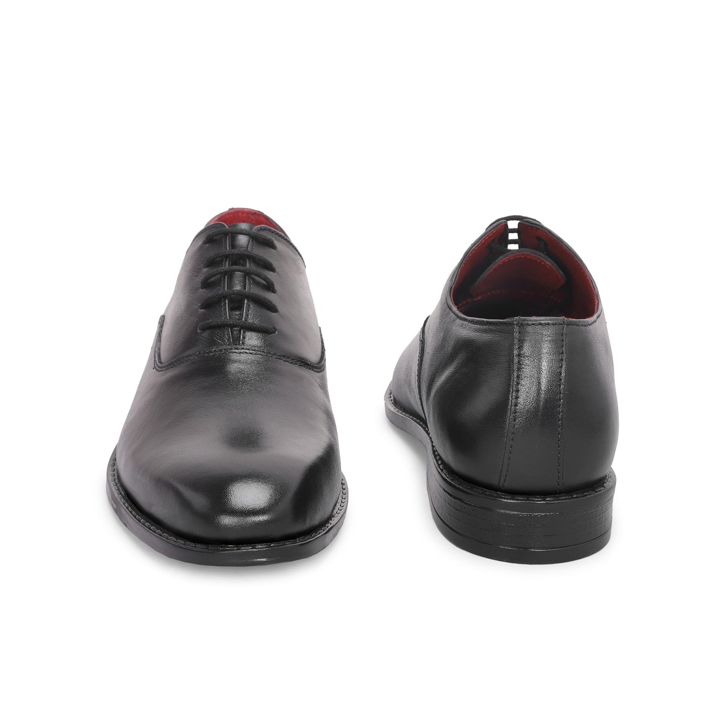 MATR Red Series Men’s Classic Black Leather Lace-Ups Shoes