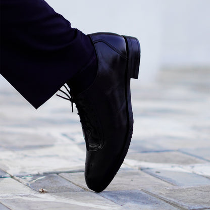 MATR Mains Men’s Black Leather Brogue Oxford Shoes