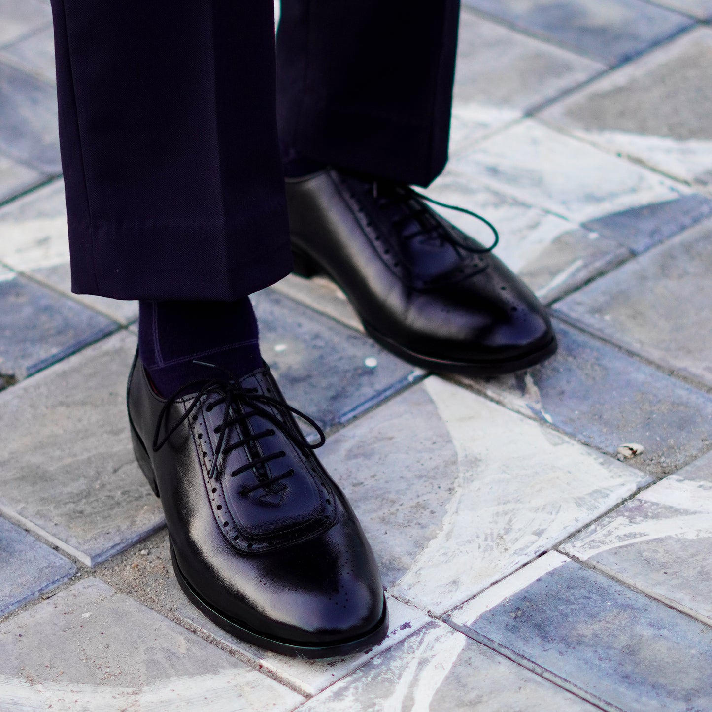 MATR Mains Men’s Black Leather Brogue Oxford Shoes