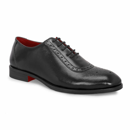 MATR Mains Men’s Black Leather Brogue Oxford Shoes