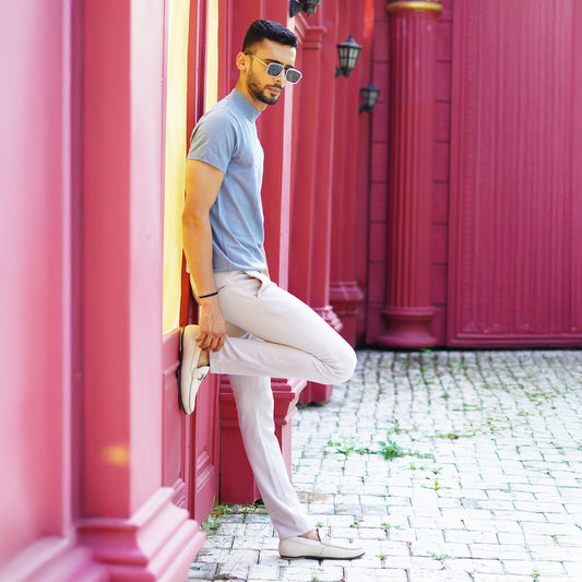 MATR Lifestyle Men's Off-White Suede Loafer