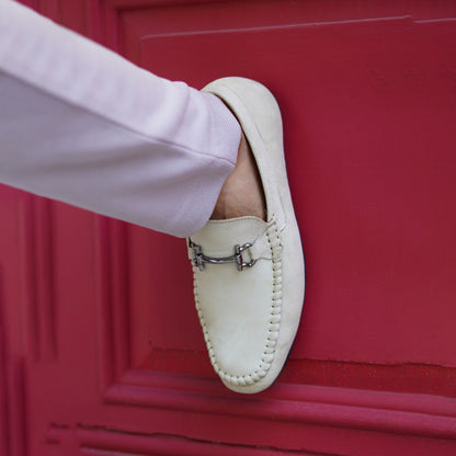 MATR Lifestyle Men's Off-White Suede Loafer