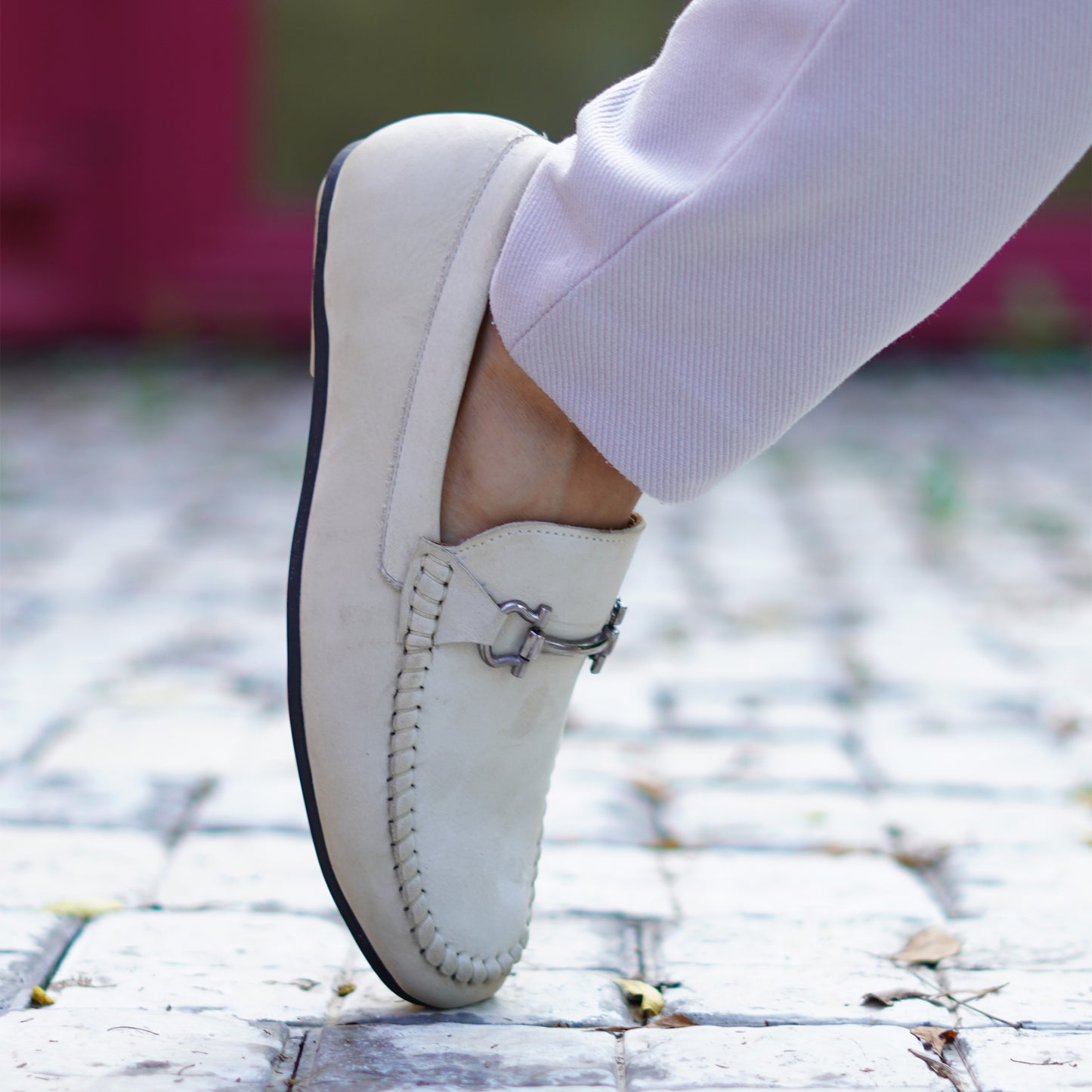 MATR Lifestyle Men's Off-White Suede Loafer