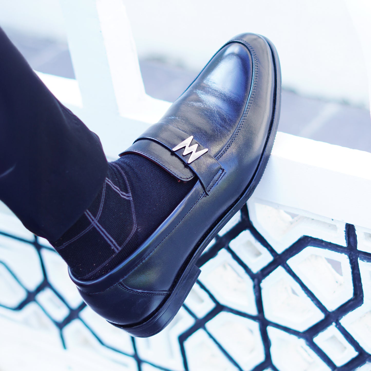 MATR Red Series Men’s Black Leather Formal Moccasins