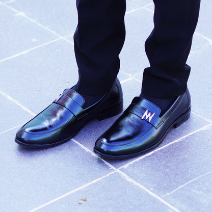 MATR Red Series Men’s Black Leather Formal Moccasins