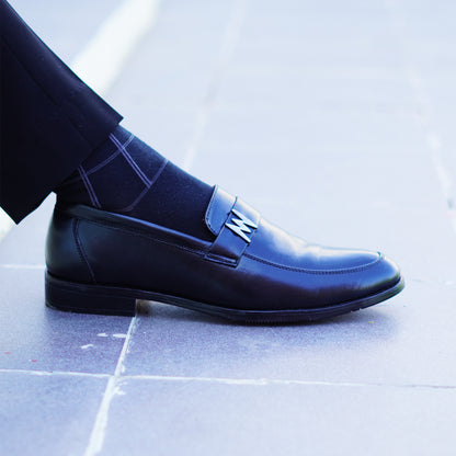 MATR Red Series Men’s Black Leather Formal Moccasins