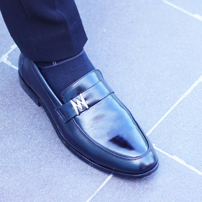 MATR Red Series Men’s Black Leather Formal Moccasins