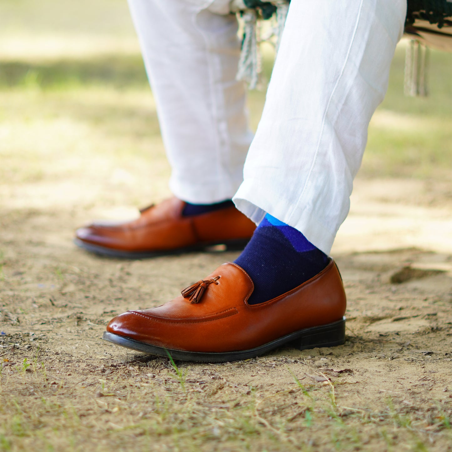 MATR Fest Men’s Tan Leather Tassel Loafers Handcrafted Luxury Slip-Ons