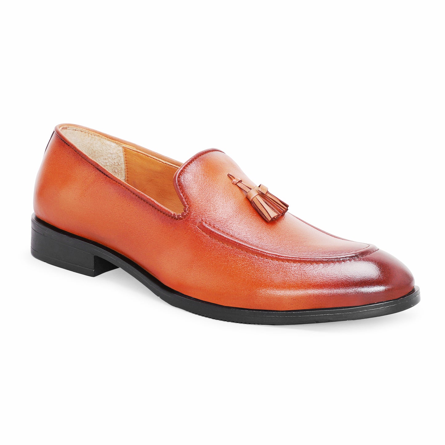 MATR Fest Men’s Tan Leather Tassel Loafers Handcrafted Luxury Slip-Ons