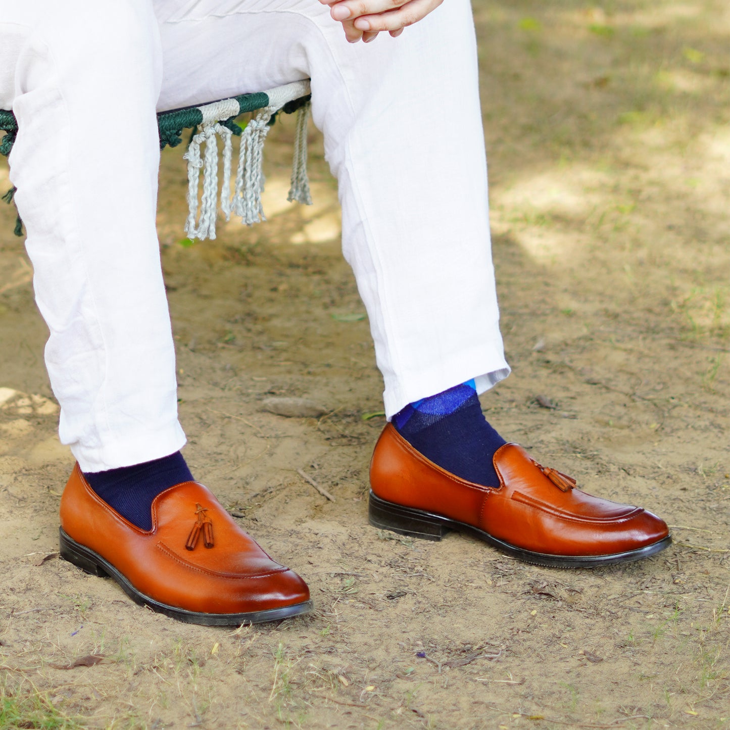 MATR Fest Men’s Tan Leather Tassel Loafers Handcrafted Luxury Slip-Ons