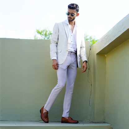 MATR Fest Men’s Tan Embossed Leather Tassel Loafers